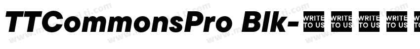 TTCommonsPro Blk字体转换